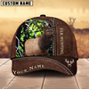Joycorners Elk Hunting Brown Leather Pattern Mutilcolored Personalized Name 3D Cap