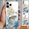 Joycorner Fishing Golden Compass Water Splash Personalized Name 3D Phone Case (10 Fish Species)