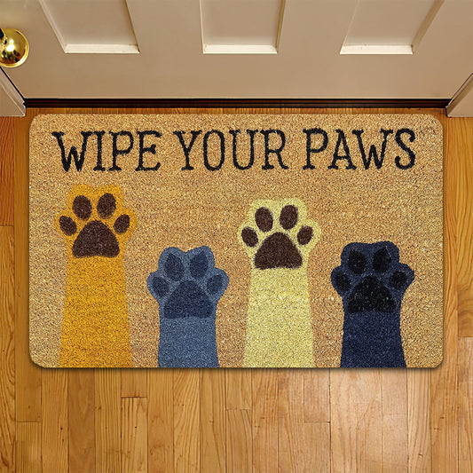 Joycorners Funny Dog Doormat, Wipe Your Paws, Dog Doormat For Home Decor Housewarming Gift, Welcome Mat Gift For Dog Lovers LM0210