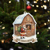Joycorners Christmas Farm Santa Claus Cattle Ornament, Acrylic Ornament (8 Breed Options)