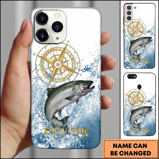 Joycorners Chinook Fishing Golden Compass Water Splash Personalized Name 3D Phone Case