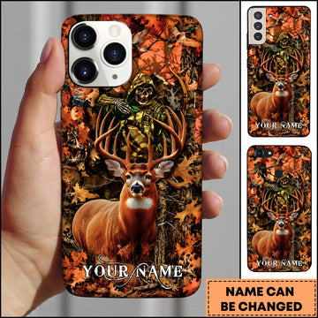 Joycorners Hunting Grim Reaper Archer Buck Deer Autumn Forest Personalized Name Phone Case
