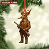 Joycorners Personalized Acrylic Deer Hunter Christmas Ornament – Custom Name Rustic Hunting Lodge Decor MT1111