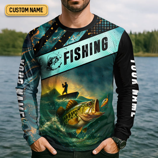 Joycorners I Like Big Bass And I Cannot Lie Shirt, Funny Fishing T-shirt, SPF Shirt For Men, Gift For Fisherman