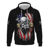 Joycorners Skull Wrench T-Shirt, American Flag Design, Mechanic, Worker Gift, Unique Skull Graphic Tee for Men, Customizable Apparel, Cool Work Shirt PT2609
