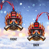 Joycorners Custom Name Fire Fighter Ornament, Fire Fighter Christmas Gifts 2D Flat LM2211