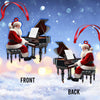 Joycorners Custom Name Piano Santa Ornament, Christmas Gift for Pianist 2D Flat LM2111