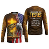 Joycorners Hooked On Jesus Mark 1:17 Fishing UPF Shirts, Jesus Fishing Shirt, Fishing Shirt For Men