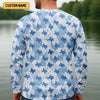 Joycorners Texas Camo Blue Fishing UPF Shirts, Performance Fishing Shirts, Fishing Gifts For Men, Men's Fishing Shirt