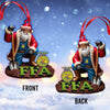 Joycorners Custom Name FFA Ornament, Santa Farmer Christmas Ornament 2D Flat LM2111