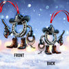 Joycorners Custom Name Cowboy Ornament, Cowboy Christmas Gift 2D Flat LM2111