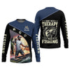 Joycorners Fishing Shirts, I Don't Need Therapy I Just Need To Go Fishing, SPF Long Sleeve Shirts, Fishing Shirts For Men