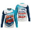 Joycorners Deep Blue Shark Attack, Unleashing The Beast Of The Deep Fishing UPF Shirts, Mens Fishing Shirts Long Sleeve