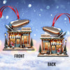 Joycorners Custom Name Barber Shop Ornament, Barber Shop Christmas Decoration 2D Flat LM2111