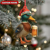 Joycorners Personalized Mallard Duck Christmas Acrylic Ornament – Custom Name Holiday Decor for Hunters & Nature Lovers MT1111