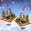 Joycorners Custom Name Chef Santa Ornament, Christmas Gift for Cooking Lover5 2D Flat LM2111