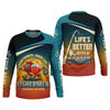 Joycorners Life's Better With A Bobber Fishing UPF Shirts, Men's Fishing Shirts Long Sleeve, Presents For Fishermen