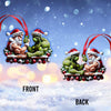 Joycorners Custom Name Santa and Stink Ornament, Santa and Stink Christmas Gift 2D Flat LM2111