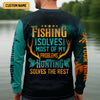 Joycorners Fishing Solves Most Of My Problems Sky Star Pattern Fishing UPF Shirts, Fishing And Hunting SPF Shirt For Men