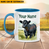 Joycorners Black Angus Personalized Name Two Tone Mug