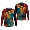 Joycorners Ghost Face Fish Mens Sun Protection Shirts, Fishing Jersey, Fisherman Gift, Fishing Shirts For Men
