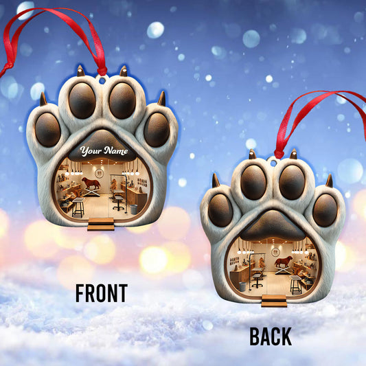 Joycorners Custom Name and Photo Groomer Ornament, Home Decor Christmas Gift 2D Flat LM2211