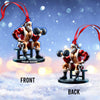 Joycorners Custom Name Santa Gym Ornament, Gymnastics Christmas Gift 2D Flat LM2211
