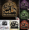 Maxcorners Personalized Hunting Metal Sign WITH LED/WITHOUT LED - Deer, Duck & Fish Wildlife Wall Art, Rustic Cabin Decor for Hunters MT0110