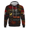 Joycorners Personalized Mechanic Shirt, Eat Sleep Fix Car Repeat, Funny Quote Design, Gift For Men PT2609