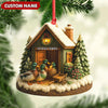 Joycorners Personalized Acrylic Mallard Duck Family Christmas Ornament – Rustic Holiday Cabin Decor for Nature & Wildlife Lovers MT0110