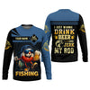 Joycorners I Just Wanna Drink Beer And Jerk My Rod SPF Shirts, Fishing Shirts For Men, Funny Fisherman Gift