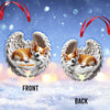 Joycorners Custom Name Corgi Ornament, Corgi Lover Christmas Gift 2D Flat LM2111