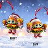 Joycorners Custom Name Fast Food Ornament, Fast Food Christmas Gift 2D Flat LM2111
