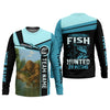 Joycorners Hooked On Fish, Largemouth Bass Fishing, Funny Fishing Shirt, UV Protection Clothing, Mens Casual Shirts
