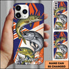 Joycorner Fishing Dynamic Splash Comic Style Personalized Name 3D Phone Case (10 Fish Species)