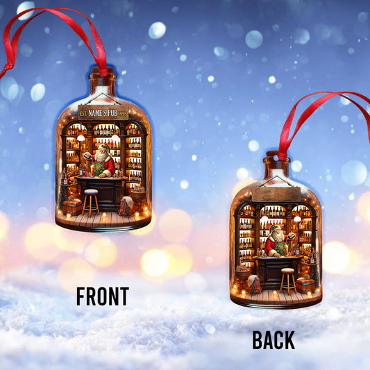 Joycorners Custom Name Barista Ornament, Bartender Ornament, Home Decor Christmas Gift 2D Flat LM2211