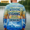 Joycorners Weekend Forecast Fishing With A Chance Of Drinking Men's Fishing Shirt, Mahi Fishing Shirt, UPF Fishing Shirt