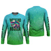Joycorners Weekend Hooker Green Fishing Shirt, SPF Shirt For Men, Long Sleeve Sun Shirt, Gift For Fisherman