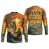 Joycorners I Catch He Cleans, Jesus Fishing Shirt, Funny Fishing Shirt, SPF Shirt For Men, Gift For Fisherman