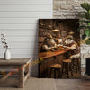 Joycorner Charolais Cow Western Bar Counter Beer Toast Rustic Canvas
