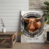 Joycorners Cattle Cow Funny Texas Longhorn In Washing Machine Personalized Name Canvas