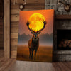 Joycorner Majestic Deer Full Moon Night Landscape Canvas