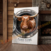 Joycorners Cattle Cow Funny Texas Longhorn In Washing Machine Personalized Name Canvas