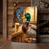 Joycorner Mallard Duck Cigar Beer Bar Scene 3D Wrapped Canvas