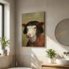 Joycorners Whimsical Hereford Farm Cow Portrait Personalized Name Canvas