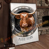 Joycorners Cattle Cow Funny Texas Longhorn In Washing Machine Personalized Name Canvas