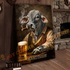 Joycorners Cattle Cow Farmhouse Brahman Cow Drinking Beer Personalized Name Canvas