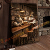 Joycorner Charolais Cow Western Bar Counter Beer Toast Rustic Canvas