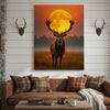 Joycorner Majestic Deer Full Moon Night Landscape Canvas