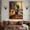 Joycorner Mallard Duck Cigar Beer Bar Scene 3D Wrapped Canvas